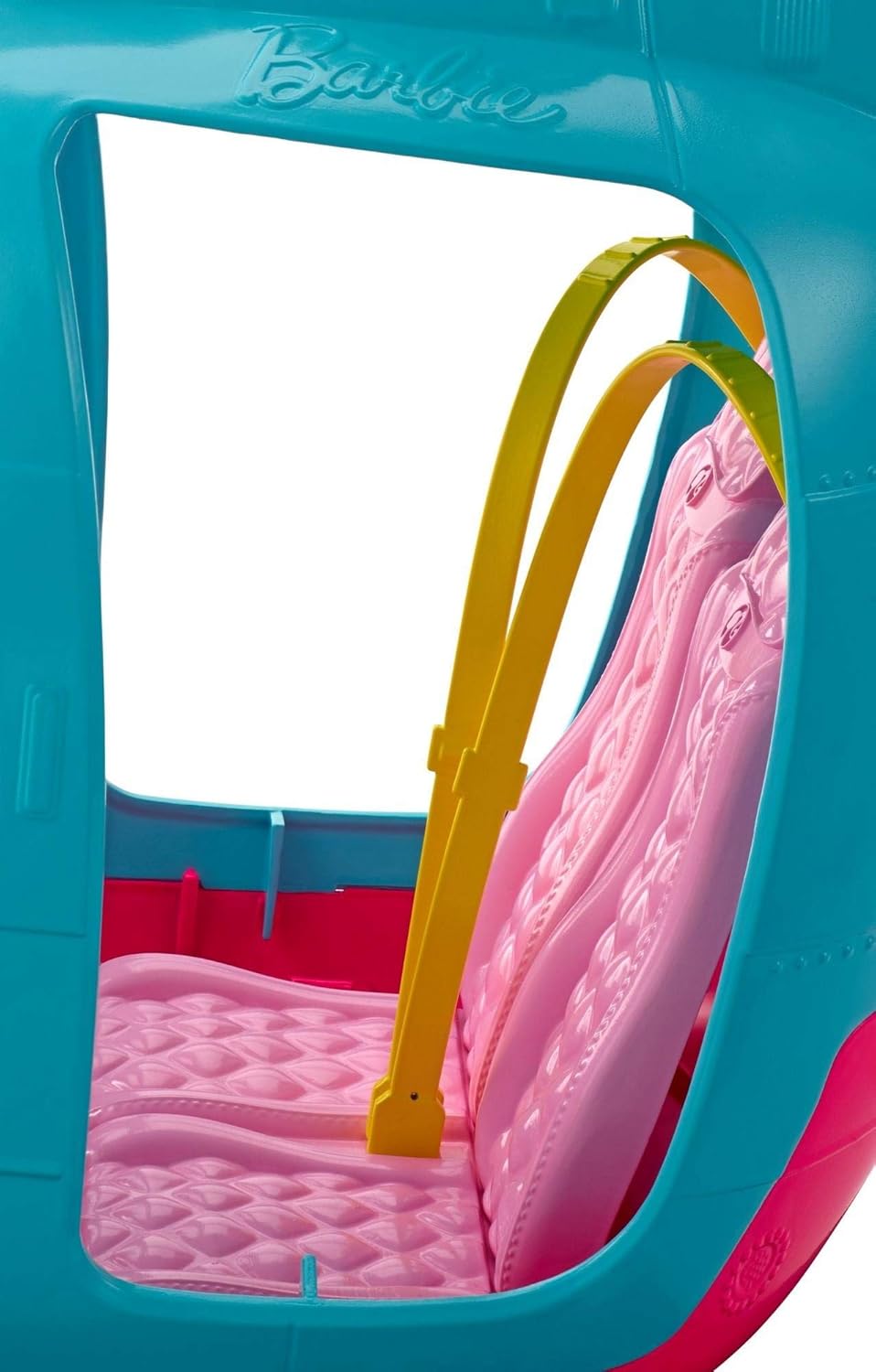 BARBIE - Barbie Helicoptere - Vehicule de Poupee - Helicoptere Rose + Bleu - Peut contenir 2 Poupees Barbie