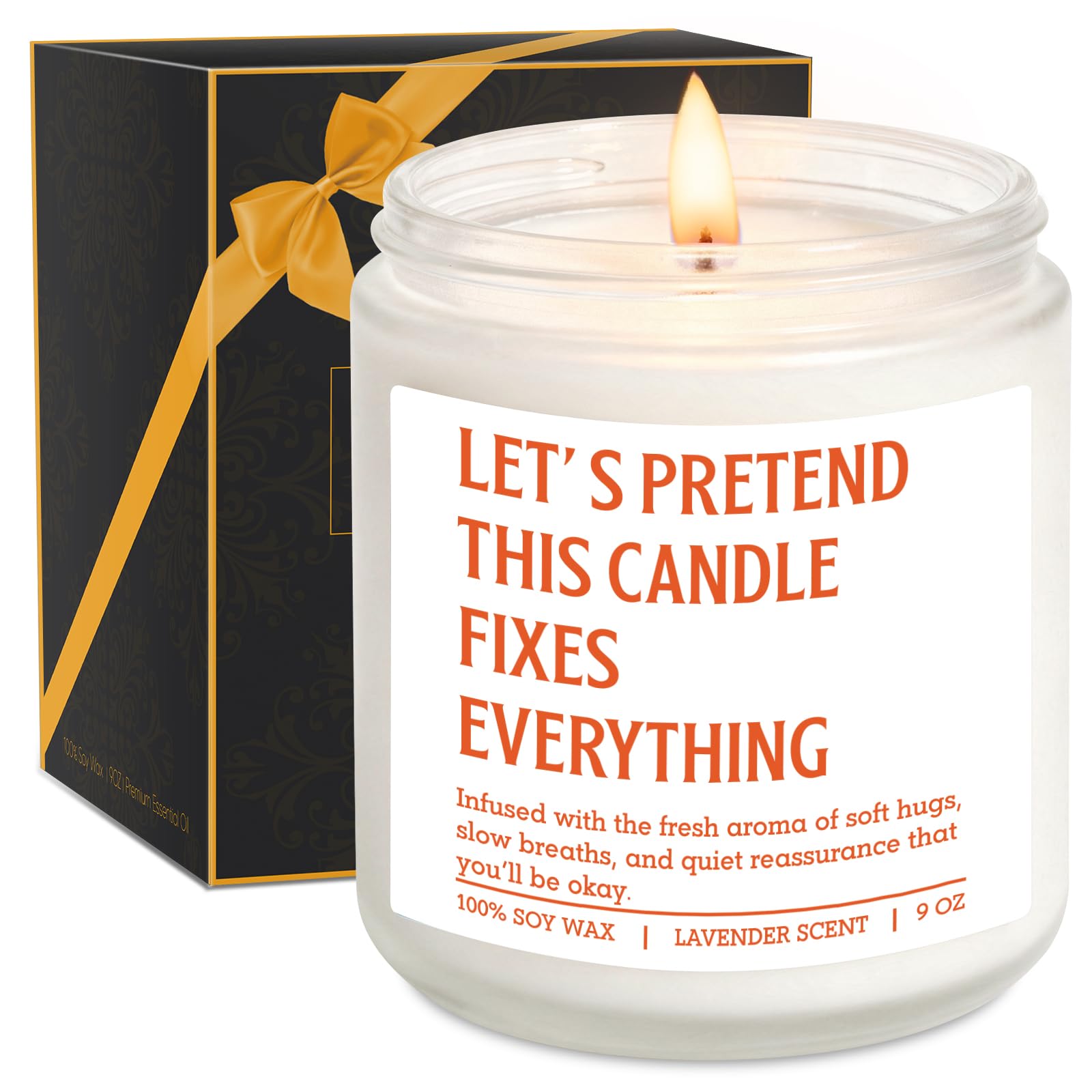 Miracu Scented Candles, Stress Relief Gifts for Women Men, Funny Relaxation, Emotional Support, Comfort, Destress, Anxiety, Relaxing Ideas, Birthday, Mothers Day, Self Care Gifts for Friend Coworker