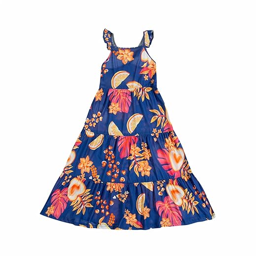 Kyly, Vestido infantil verão 100% algodão Kyly tamanhos 6 ao 12 1001033
