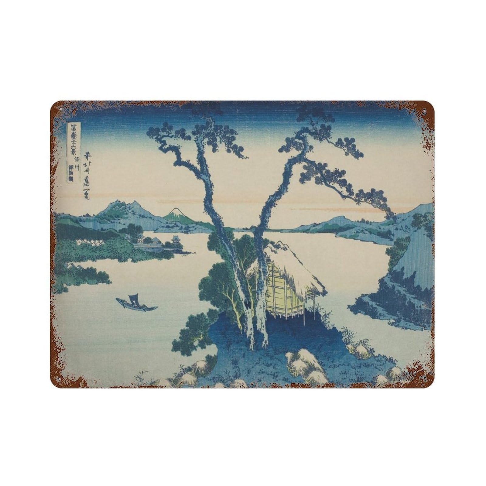 xiaoxiaoshen Hokusai Mount Fuji Ukiyo-e Japanese Wall Decor Art Metal Tin Poster Modern Home Decor Art Home Bar Shop Decorations Vintage Sign 30x40cm
