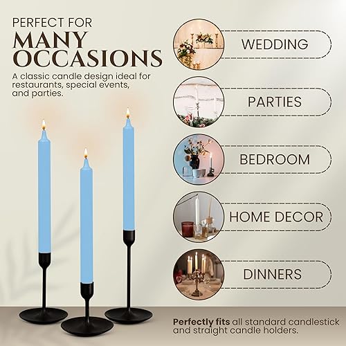Miniatura 42 de Axiom Candles Velas altas sin goteo de 10 pulgadas sin perfume y sin humo, 9 horas de tiempo de combustión, velas cónicas para el hogar, cenas