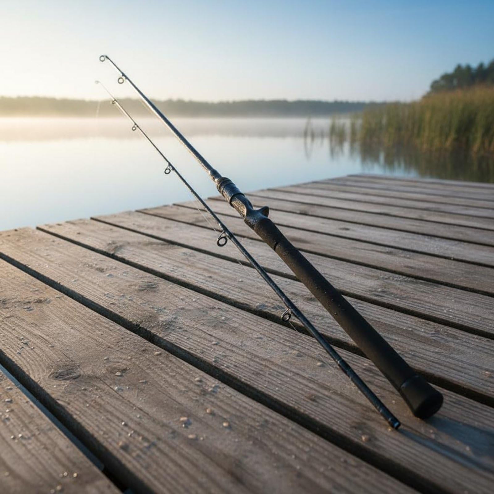 Canna da Pesca Snakehead Potente Filo Rigido Attrezzo Due Pezzi Manico Ergonomico Materiale Carbonio Adatta per Pesca in Fiume Attività Outdoor Competizioni