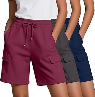 Neer 3 Pack Women's Bermuda Shorts with 4 Pockets