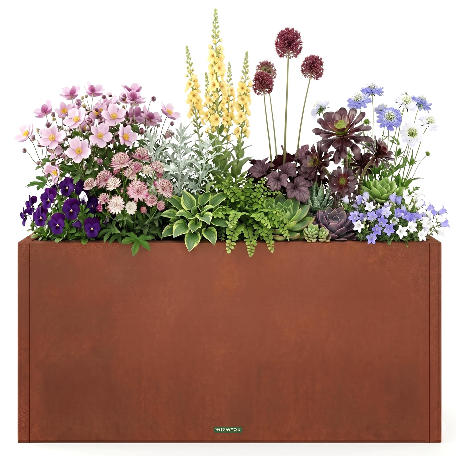 WIZWERK 32 Inch Corten Steel Planter
