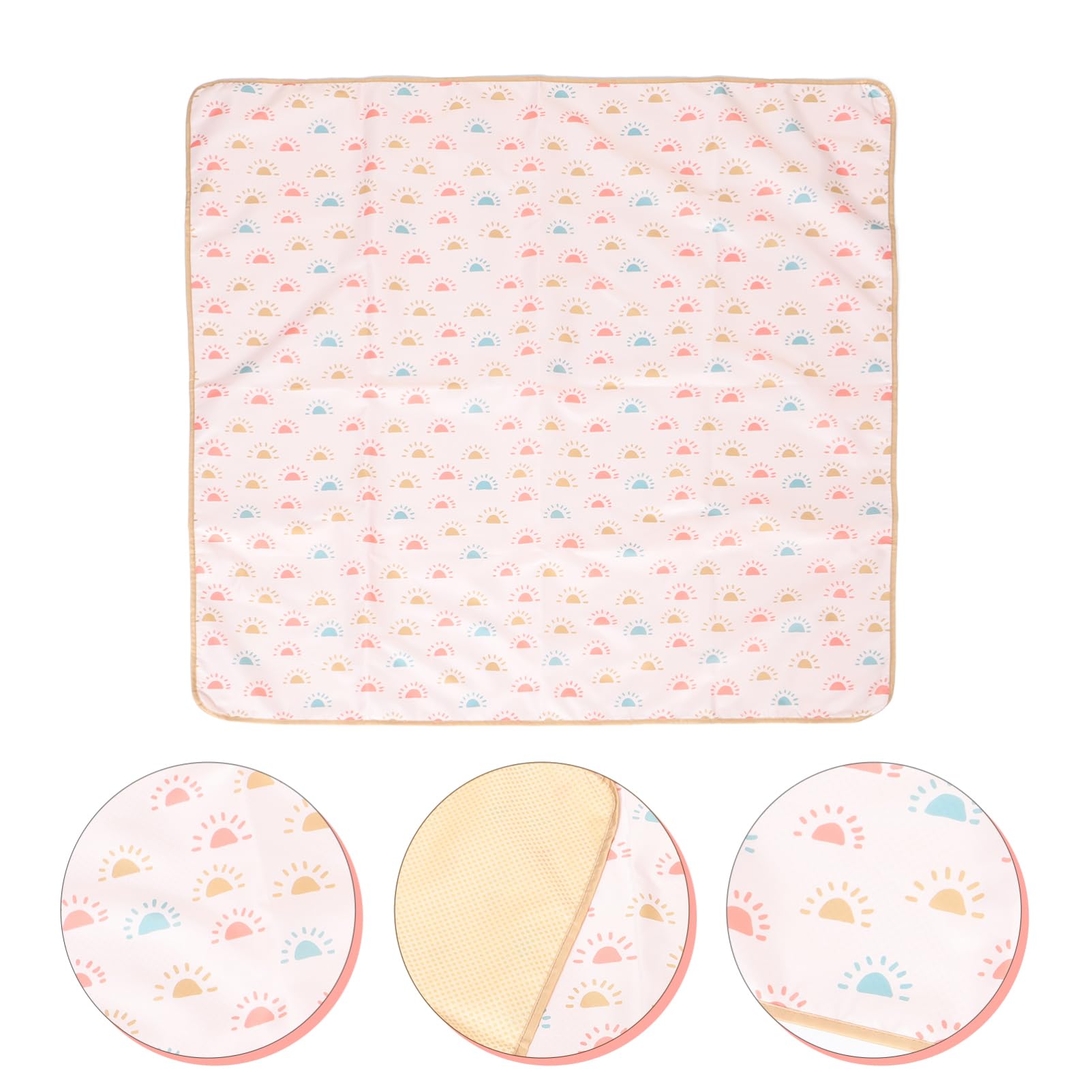 Tapis de Sol pour Chaise Haute Pliable Antidérapant en Polyester pour Bébé