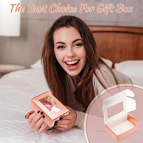 Miniatura 4 de Zonon 30 cajas de jabón para embalaje casero, mini cajas de regalo de papel kraft con ventana para panadería, dulces, jabón, embalaje de regalo (3.5