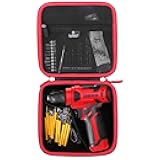 Storage Case for DEKOPRO 8V/COMOWARE/PULITUO/PULITUO Cordless Drill - Drill Bit Set Hard Case, Carrying Case (Box for Sale) (Black & Red)