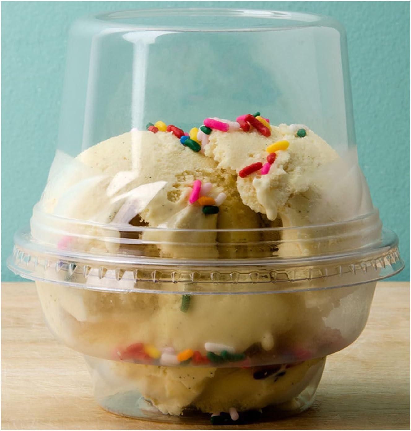 20, 50 Pieces Clear Cupcake Muffin Single Individual Dome Container Box Plastic - Fruit Sundae Ice Cream Dessert Cup (2.5 Inch)