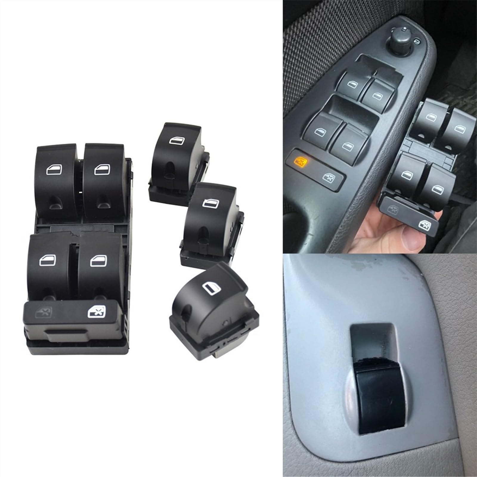 Interruttore di controllo del sollevatore elettric Per A4 B6 A4 B7 2003-2008 Interruttore elettrico per finestrino principale 8E0959851B 4F0959855A Interruttore alzacristalli elettrico per auto(Master
