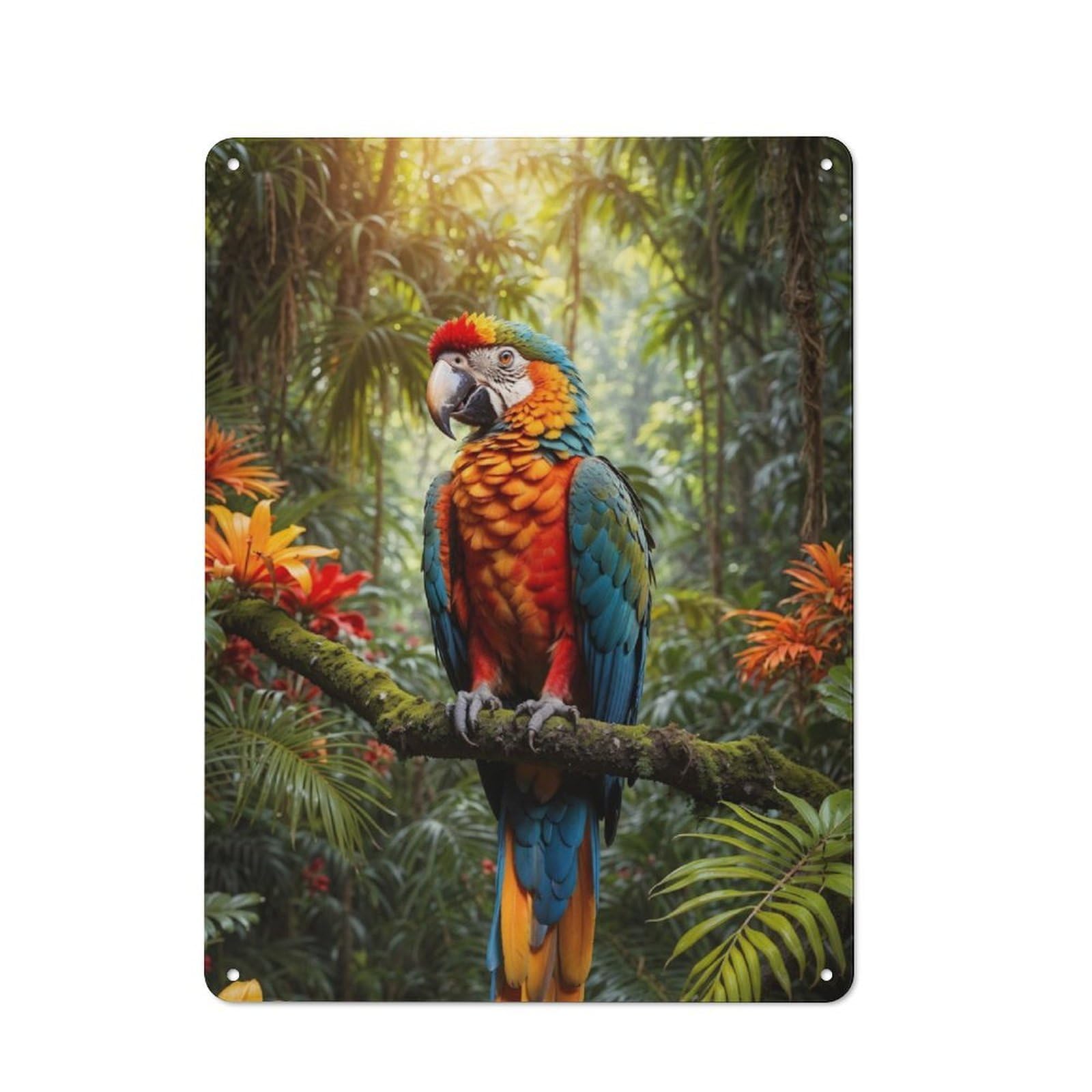 Junmoney Vibrant Canopy Dweller Rustic Tin Sign 40X30cm For Living Room Or Hallway, A Metal Wall Feature For Living Rooms And Hallways
