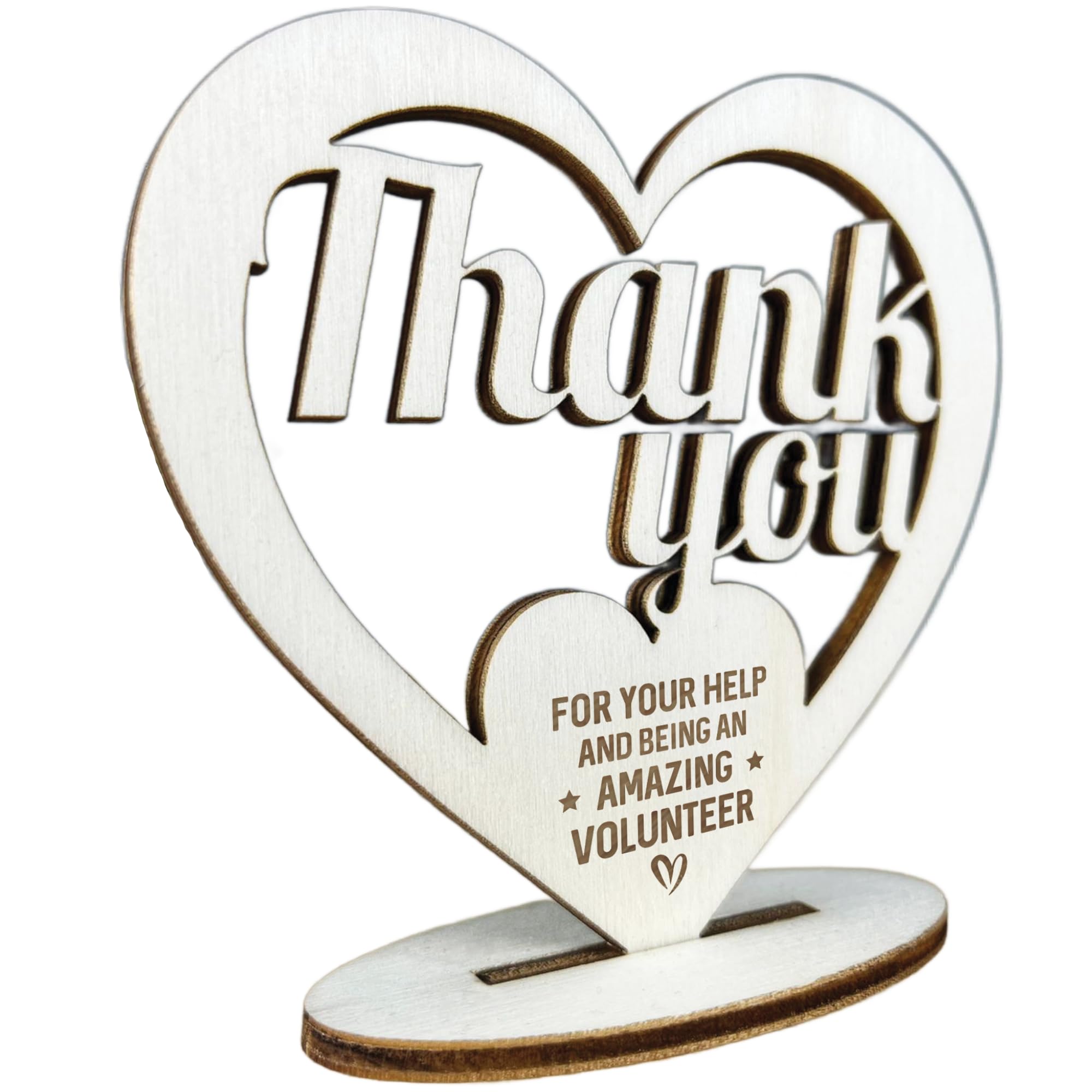 Red Ocean Volunteer Thank You Gifts For Him Her Wooden Heart Gift For Volunteer Colleague