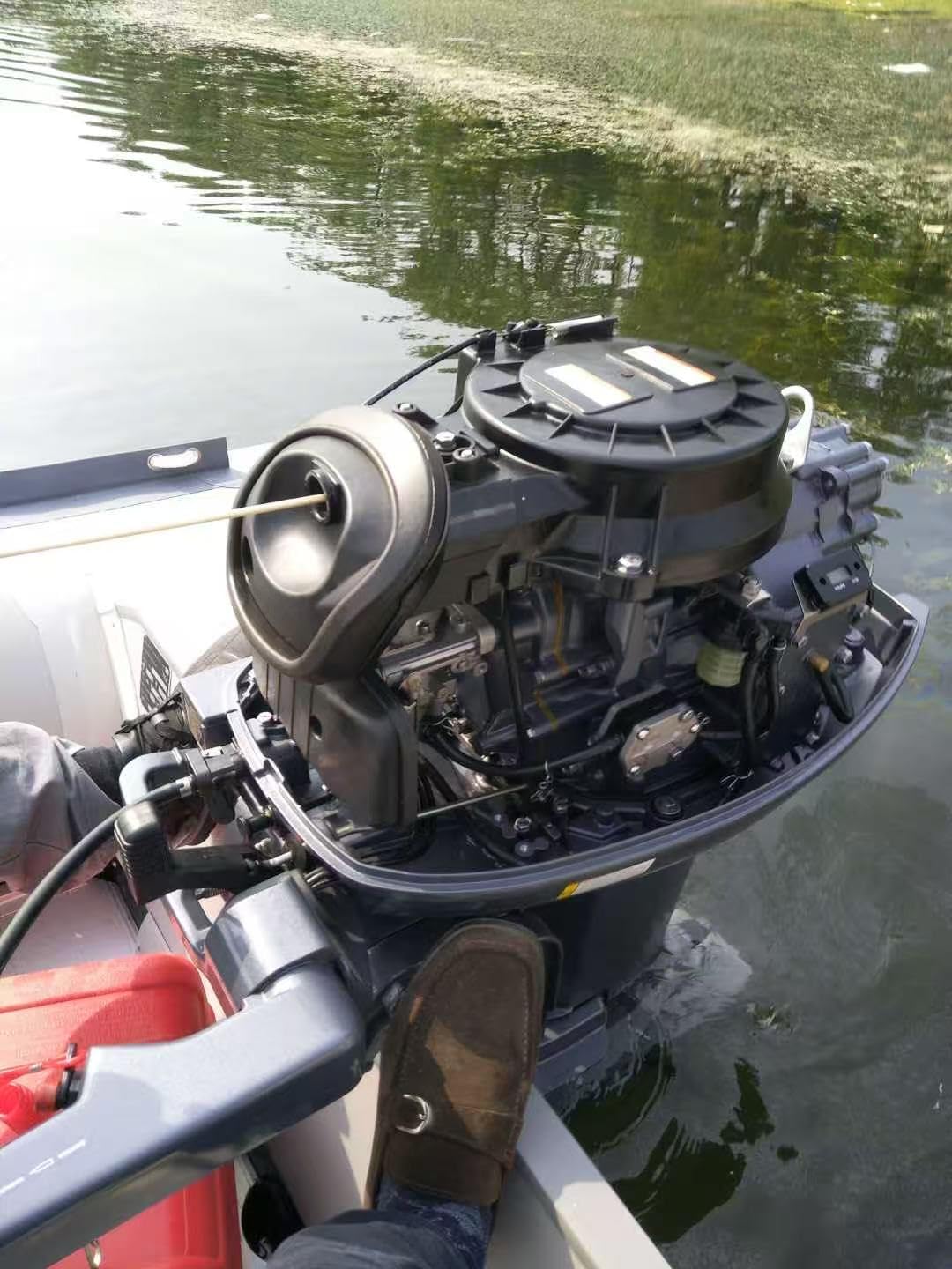 NURSIA 40HP 2-Stroke Outboard Motor, manual start Navy Blue Marine Engine, Boat Propulsion System with Propeller