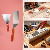 TOWEBOORY Rectangular Baking Mould, Aluminum Alloy Rectangular Baking Accessories with 2 Scrapers, Reusable for Mouse, Tiramisu, Layer, (41.5 * 10 * 6 cm) - 7