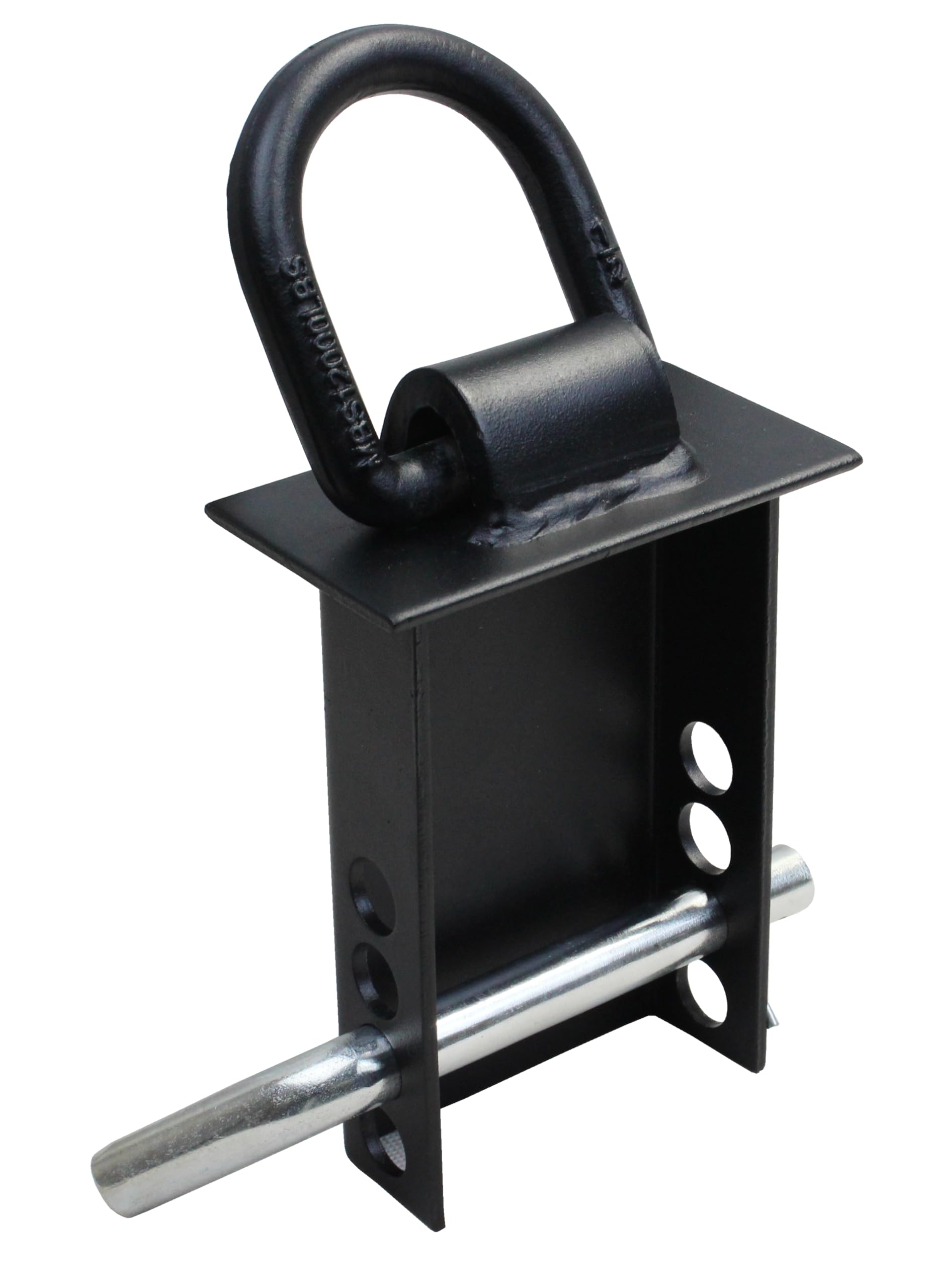 Lot de 4 poches pour piquets de remorque robustes et réglables avec anneau en D et 4 trous de réglage, poche amovible en D pour camions à plateau