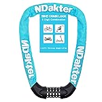NDakter Bike Lock, 5 Digit Combination Heavy Duty Anti Theft Bicycle Chain Lock, 2.62/3.2/4.27/5/6Ft Long, High Security Resettable, Suitable for Bike, Scooter, Door, Gate, Fence-4/6mm Thick