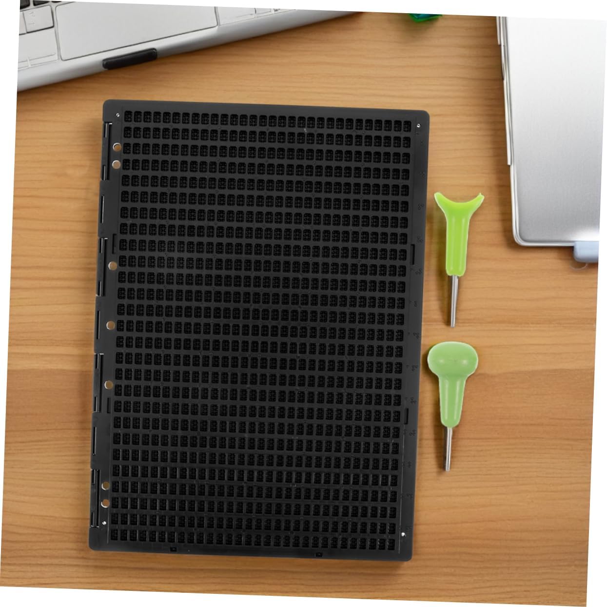 1Set Line Braille Writing Board with Stylus Portable Learning Tool for Blind and Visually Impaired Durable Design Generous Layout for Braille Practice