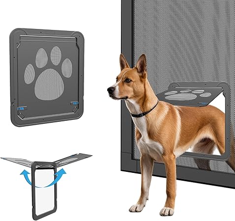 Dog Screen Door with Magnetic Closure Pet Screen Door for Sliding Screen Door.
