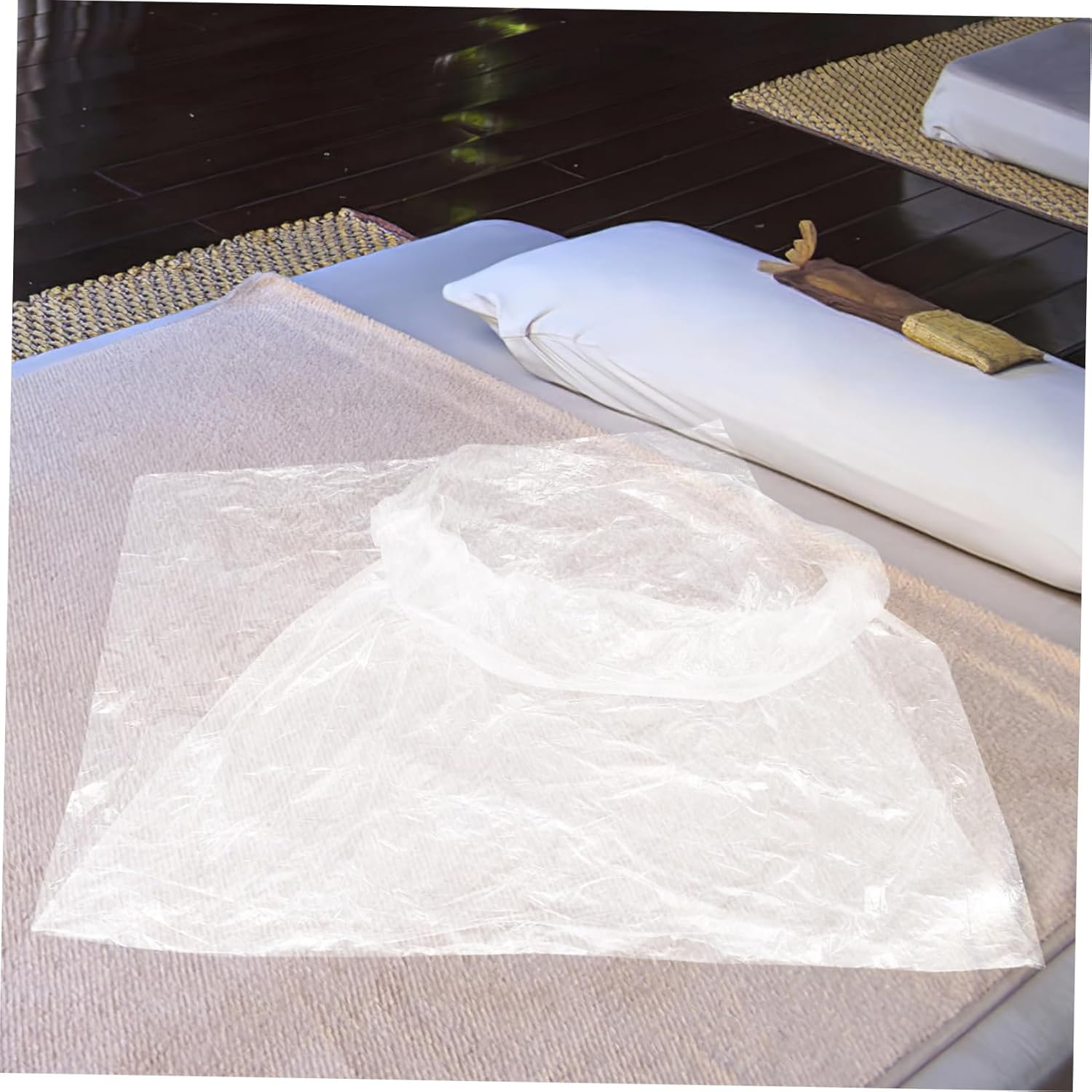 50pcs Disposable Sauna Blanket Liner Thick Top Opening Sauna Bag for Supplies Easy Access Liner Film