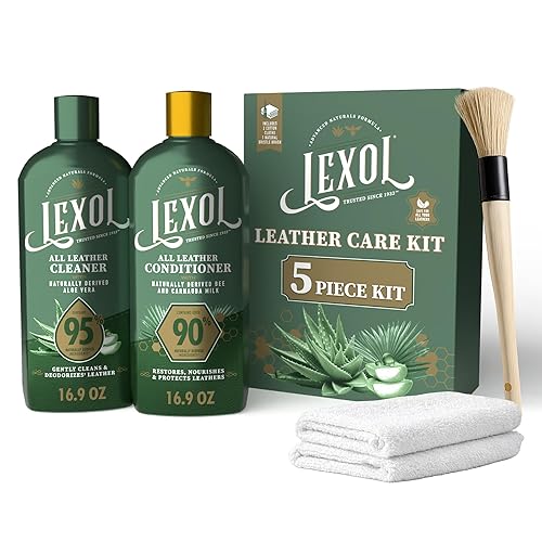 Lexol All Leather Care Kit - 5-Piece Natural Leather Cleaner