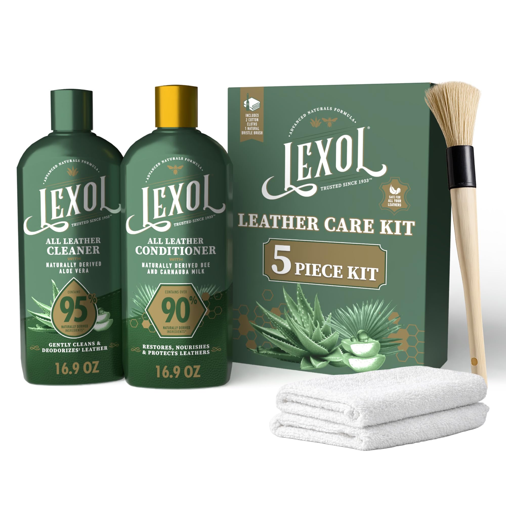Amazon.com: Lexol All Leather Care Kit - 5-Piece Natural Leather