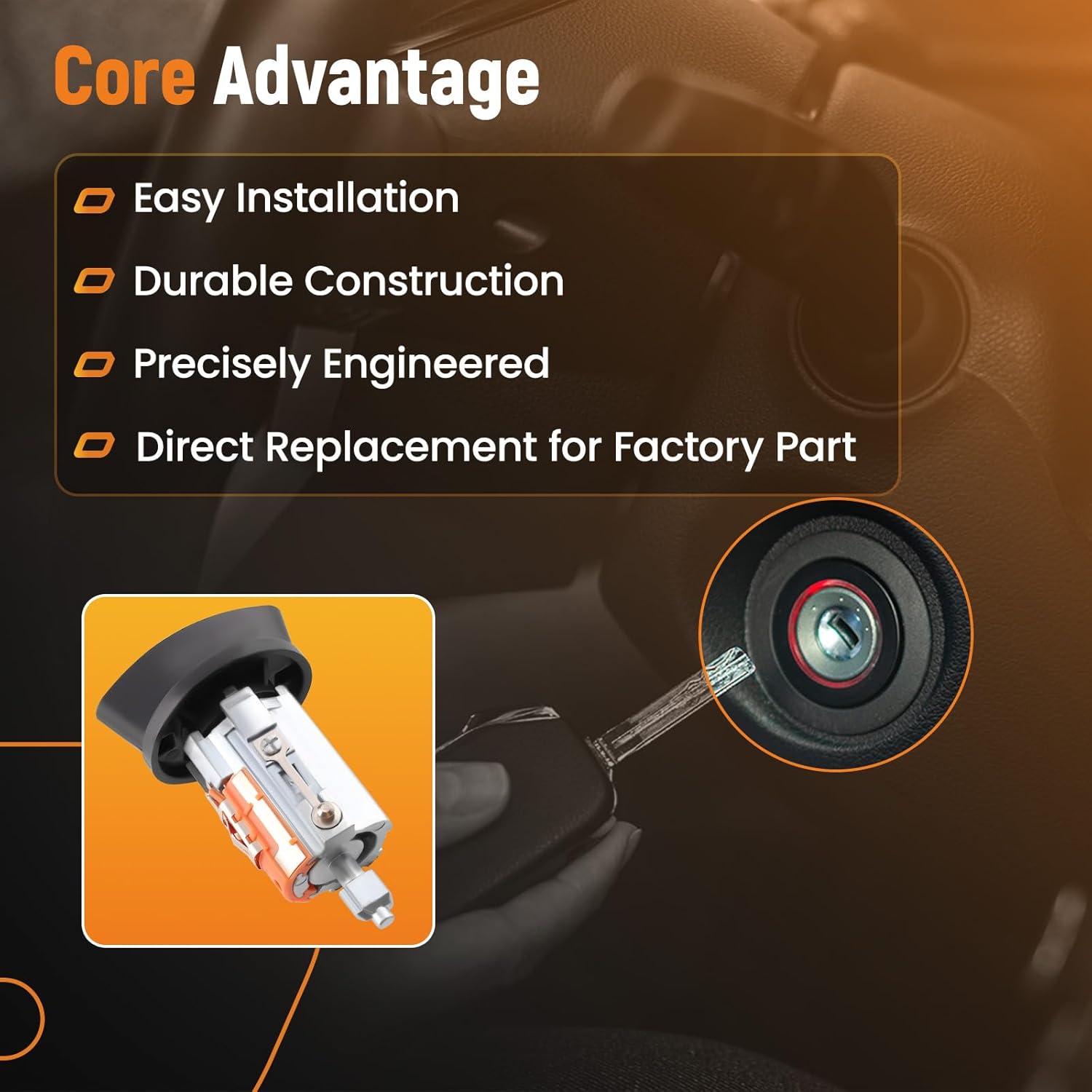 maXpeedingrods Door Lock Cylinder & Ignition Switch Set Fit for Ford Aerostar, Explorer, Explorer Sport Trac, E-150/250/350, Ranger, Mercury Mountaineer, Replace #: LC6177, DL5886, 597638