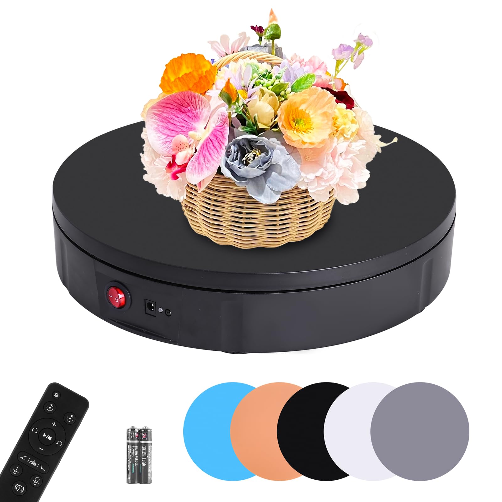 BAOSHISHAN Base Giratoria Eléctrica Plataforma Rotatoria 360° Soporte