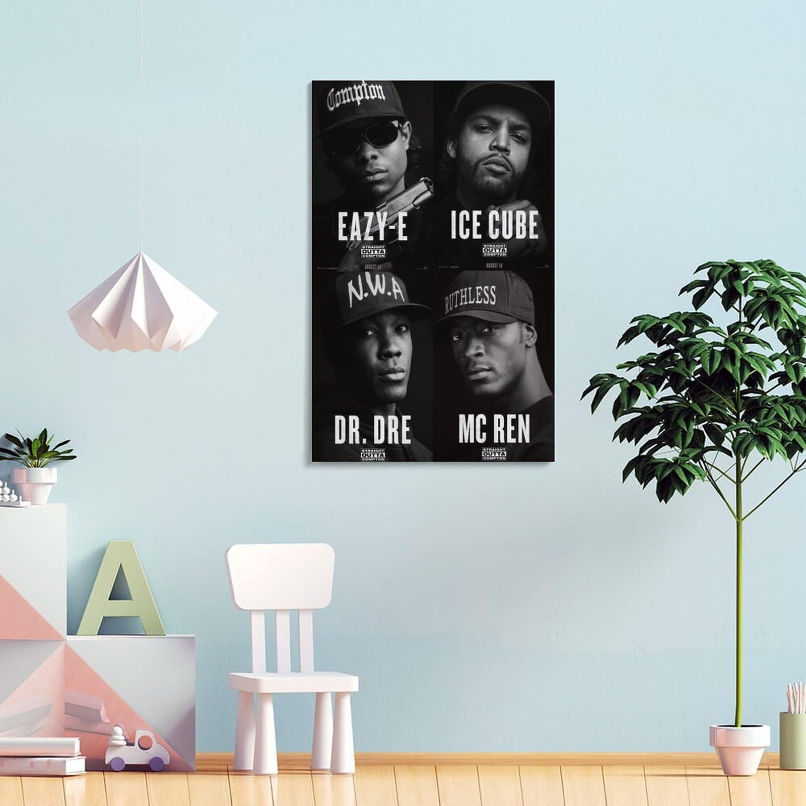 1 poster artistico da parete con cantante rap hip hop all star (1), decorazione artistica da parete per soggiorno e casa, 40 x 60 cm