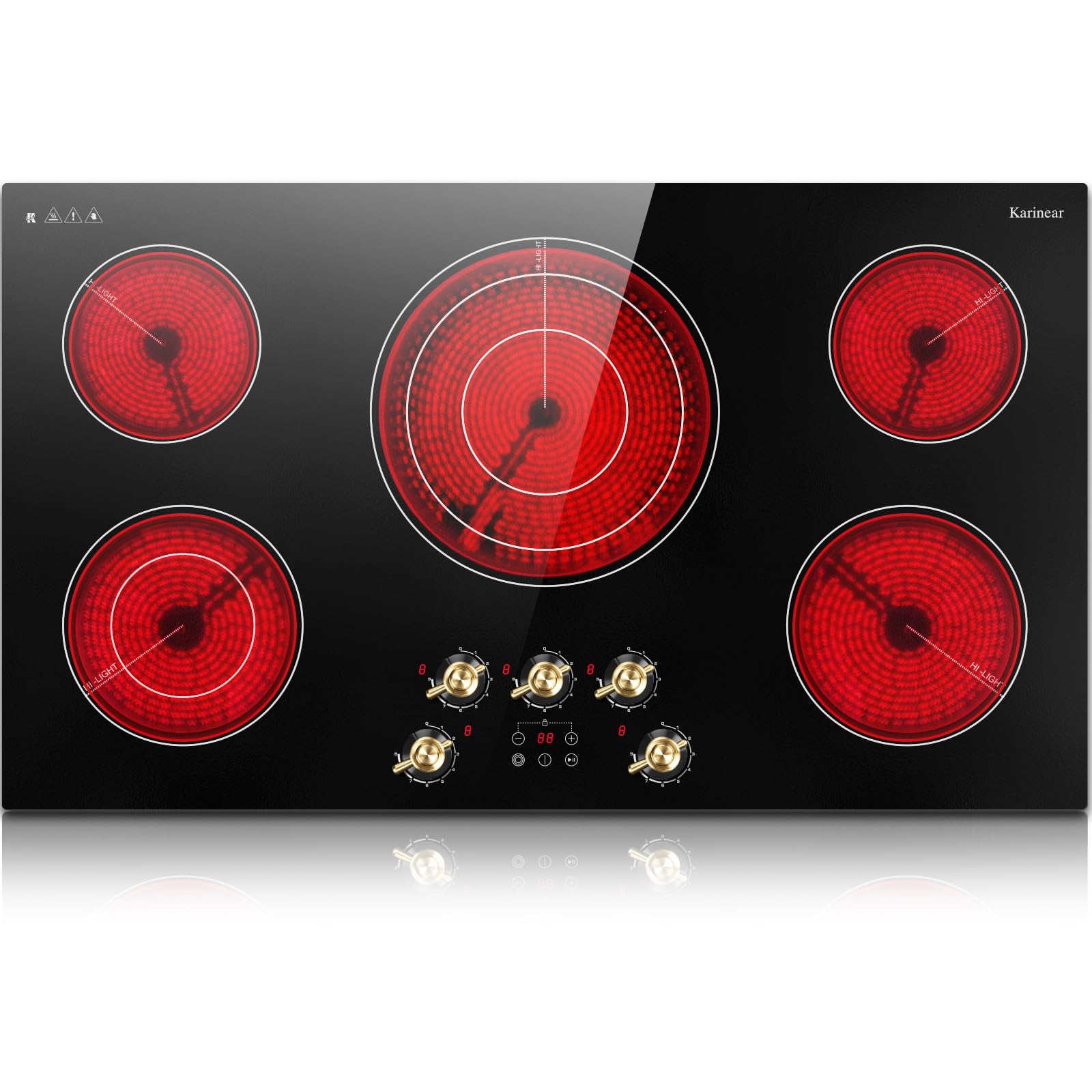 Karinear 36 Inch Electric Cooktop