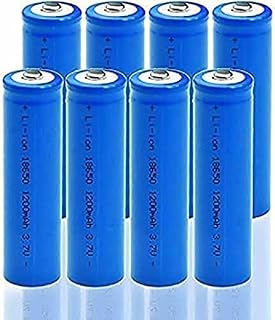 1200Mah Ba, Large Capacity 1200Mah 3.7V Ba Top Button Ba 3.7V Lithium-Ion Ba Used to Charge The Led Flashlight 1200 Times,8 Pieces