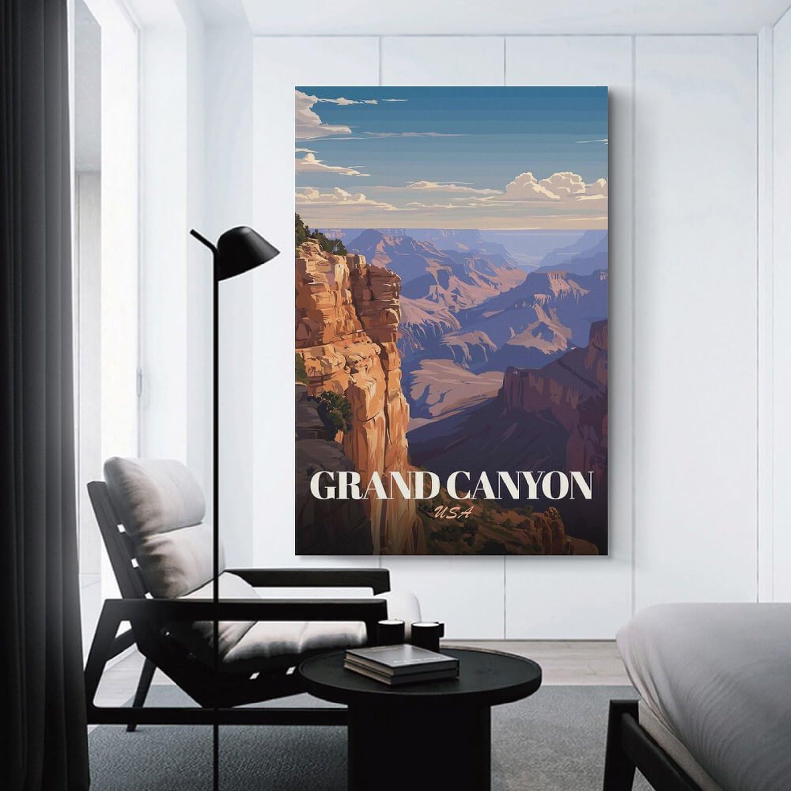 Junmoney Grand Canyon USA Travel (3) Canvas Wall Picture 24x36inch(60x90cm), for Living Spaces, Bedrooms Or Relaxed Rooms, Modern Wall Decor for Cosy Interiors