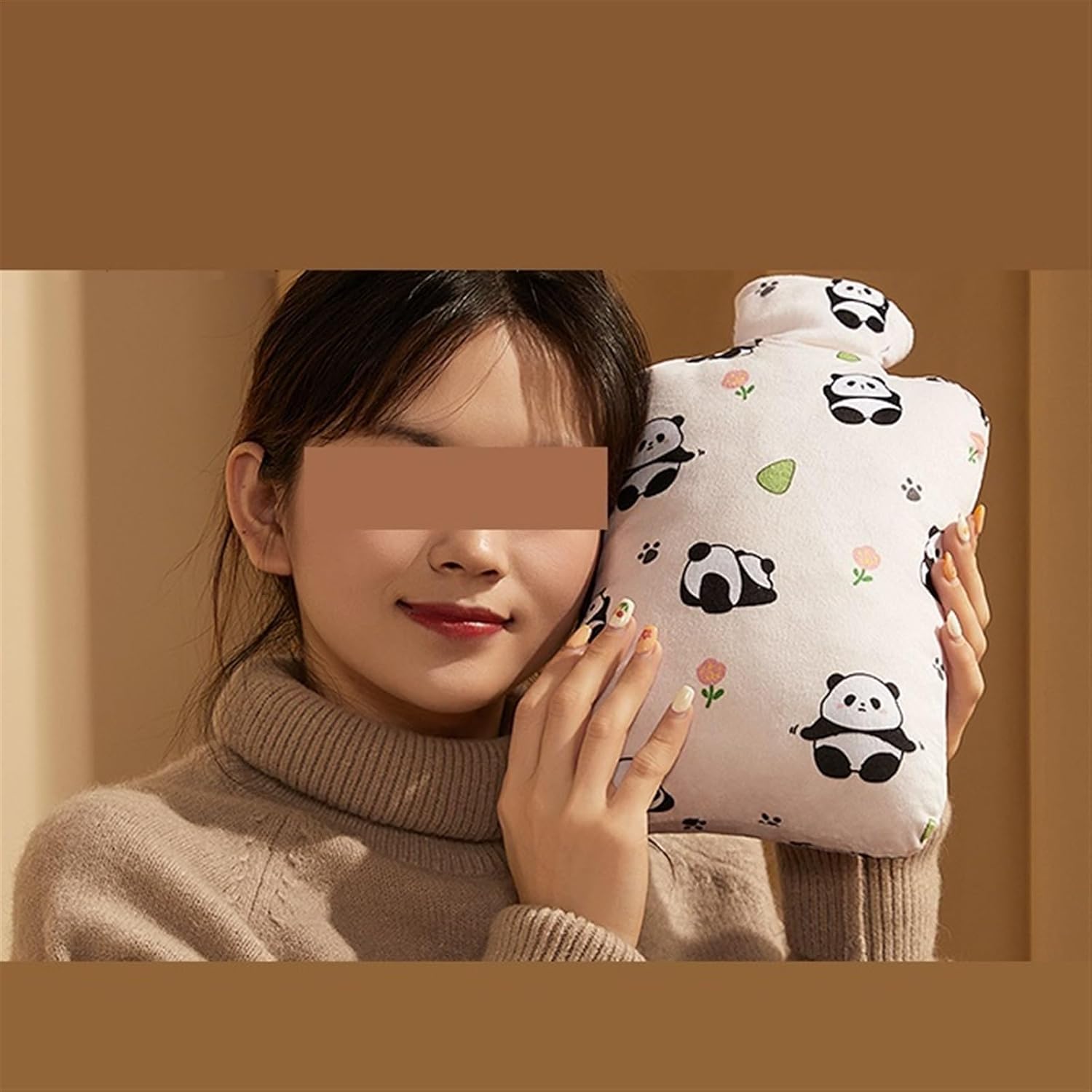 Hot Water Bag Hot Water Bottle 1pc Filled Water Hot Water Bag, Thickened Warm Water Bag, Hot Compress, Warm Hands, for Girl Adult, Cute Hot Water Bag Rubber Hot Water Bottle (Color : A-2000ml)