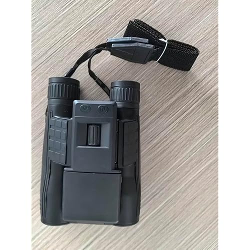 12x32 Binoculars with Built-in Camera, 2" LTPS Display 5MP 1080P Video Photo Recorder with 32GB Micro SD Card, High Powered Binoculars for Bird Watching Travel Hunting, Black