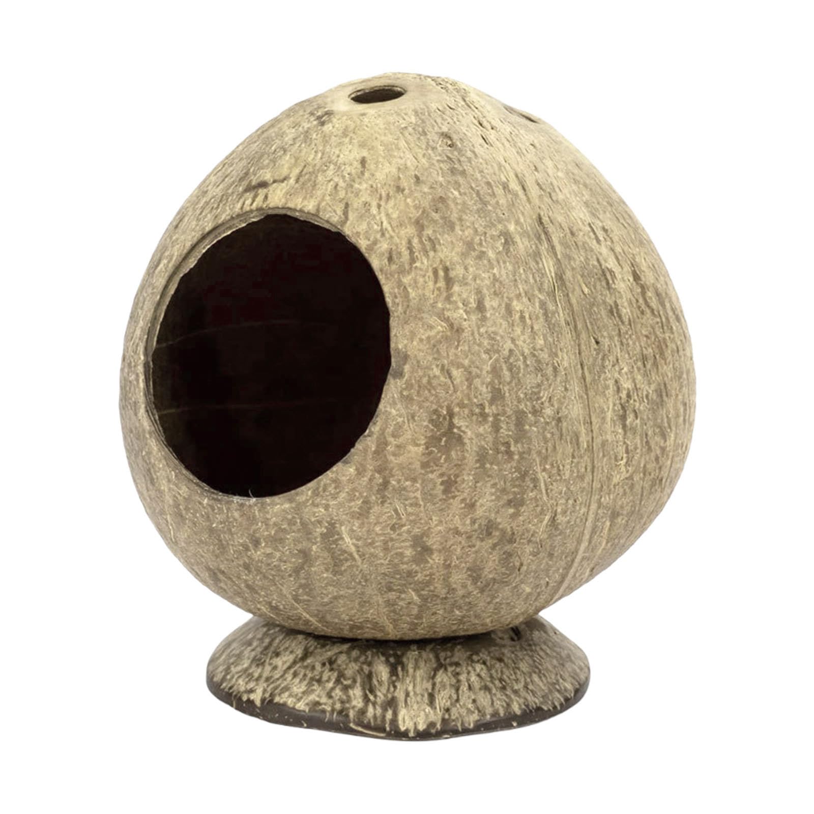 NEWFT Small Animal Coconuts Hideaways Shelter With Stable Base For Hamsters Gerbils Styles