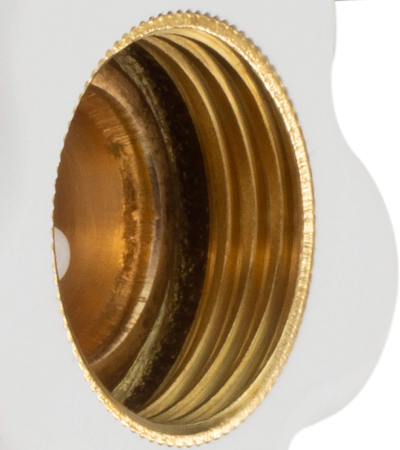 RecPro RV City Water Fill Inlet | White | Optional Hose Elbow and or Gasket Seal | Flange Brass with Check Valve | Camper | Trailer | Marine (with Hose Elbow, with Seal)