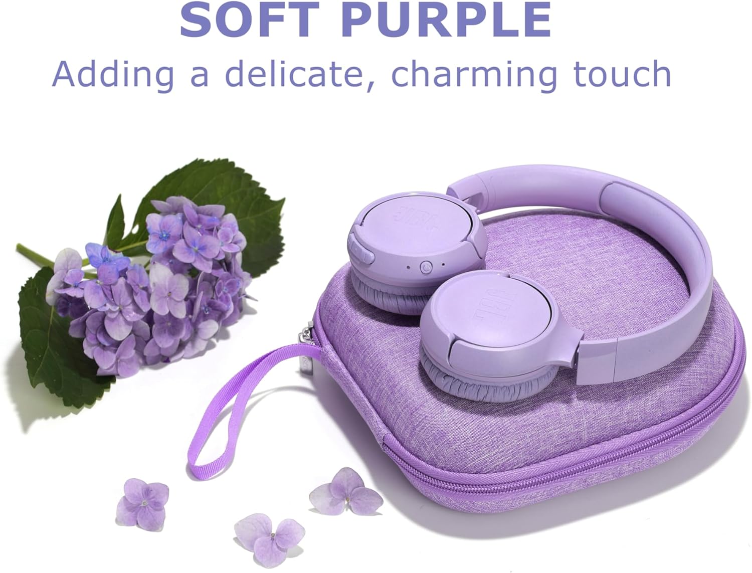 Ginsco Universal Headphone Case Compatible with JBL Tune 510BT 720BT, Sony WH-CH 720N/WH-CH520, with Sony/JBL/Soundcore Q20i Q30/BERIBES/TOZO/KVIDIO etc Wireless Headphones Purple - Image 5