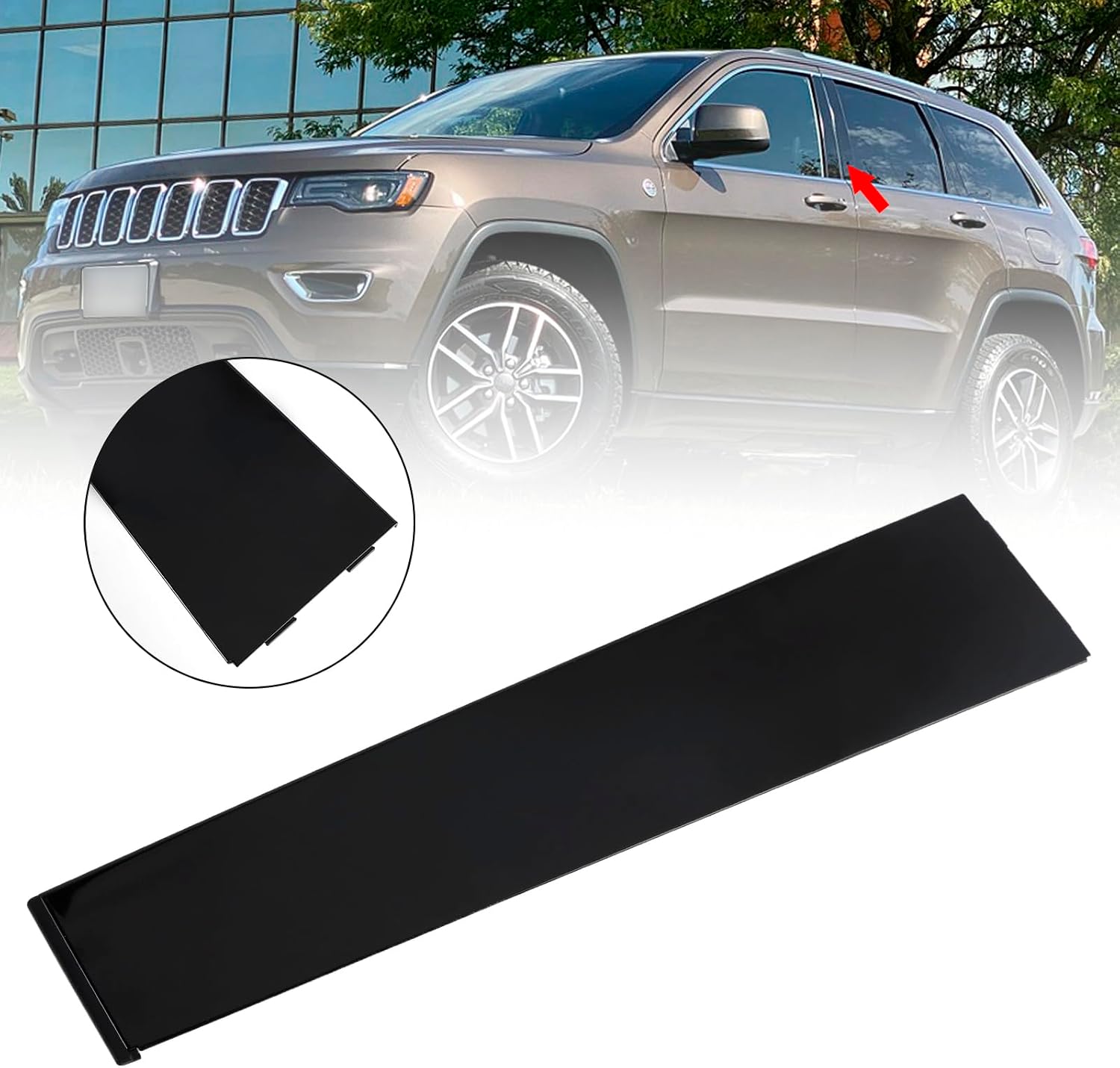 Left Rear Door Pillar Window Trim Applique B 57010447 For Jeep Grand Cherokee 2011-2021, Grand Cherokee WK 2022