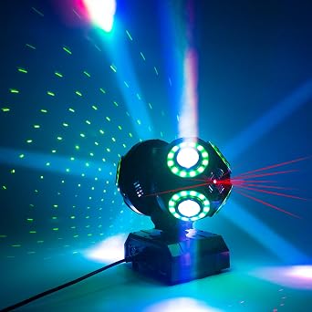 LED Moving Head DJ Light Rotating Beam Stage Lights Pin Spotlight Event Sound Control Dmx512 Disco Lighting KTV Disco Party Wedding Concert Festivals... 2Head DJ Light