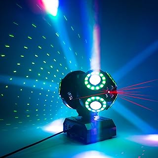 LED Moving Head DJ Light Rotating Beam Stage Lights Pin Spotlight Event Sound Control Dmx512 Disco Lighting KTV Disco Party Wedding Concert Festivals… (2Head DJ Light)
