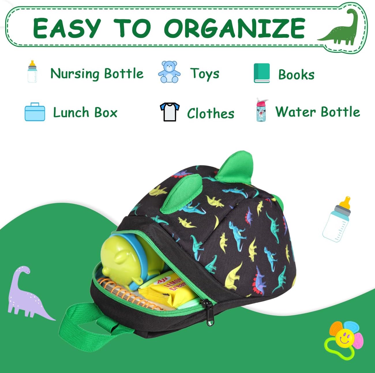 VASCHY Mini Toddler Backpack with Leash, Ultra Lightweight Tiny Little Daycare Backpack - Image 5