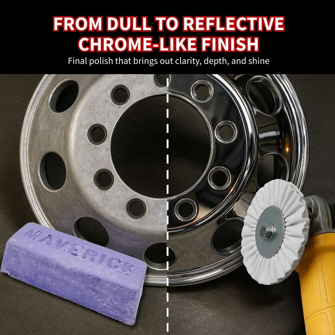 Renegade Products Premium Metal Polishing Compound Bars for High Speed Polishing On a Right Angle Grinder or Table Top Buffer (Purple)