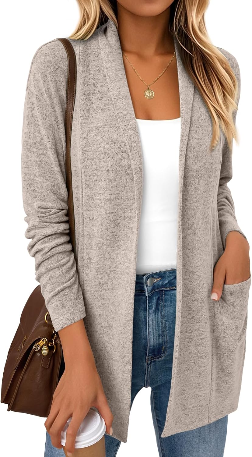 LILLUSORY Cardigan Sweaters for Women Lightweight Open Front Cardigans Casual Loose 2025 Fall Sweater with Pockets LILLUSORY Cardigan Sweaters for Women Lightweight Open Front Cardigans Casual Loose 2025 Fall Sweater with Pockets