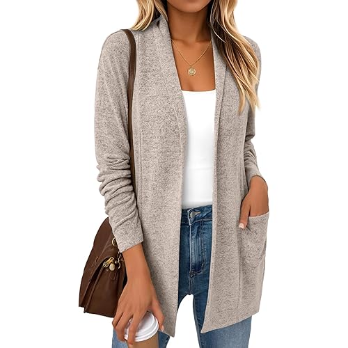 LILLUSORY Cardigan Sweaters for Women Lightweight Open Front Cardigans Casual Loose 2025 Fall Sweater with Pockets