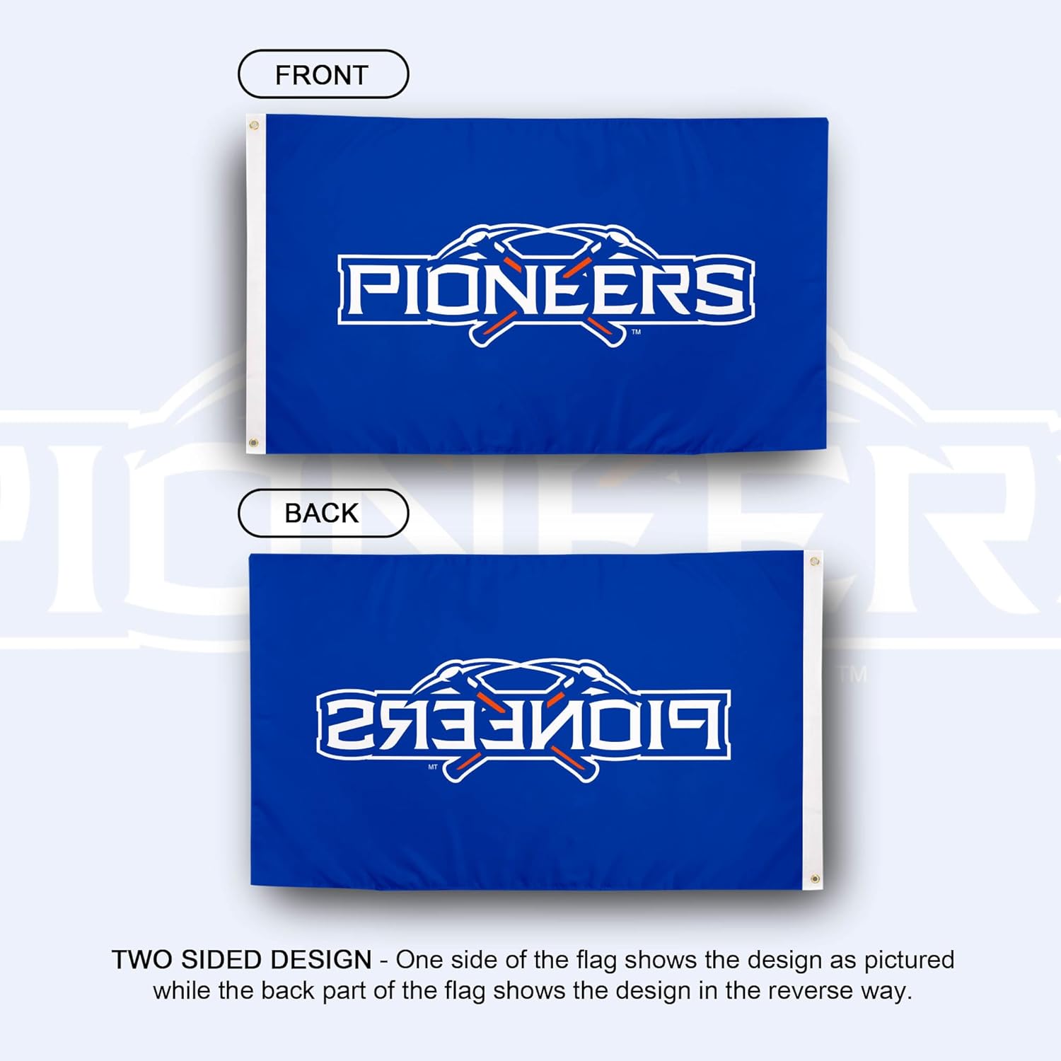 Desert Cactus University of Wisconsin Platteville UWP Flag - 3 x 5 Feet Pioneers Banner, Indoor/Outdoor Durable Fabric, 100% Polyester Design (Style 1)