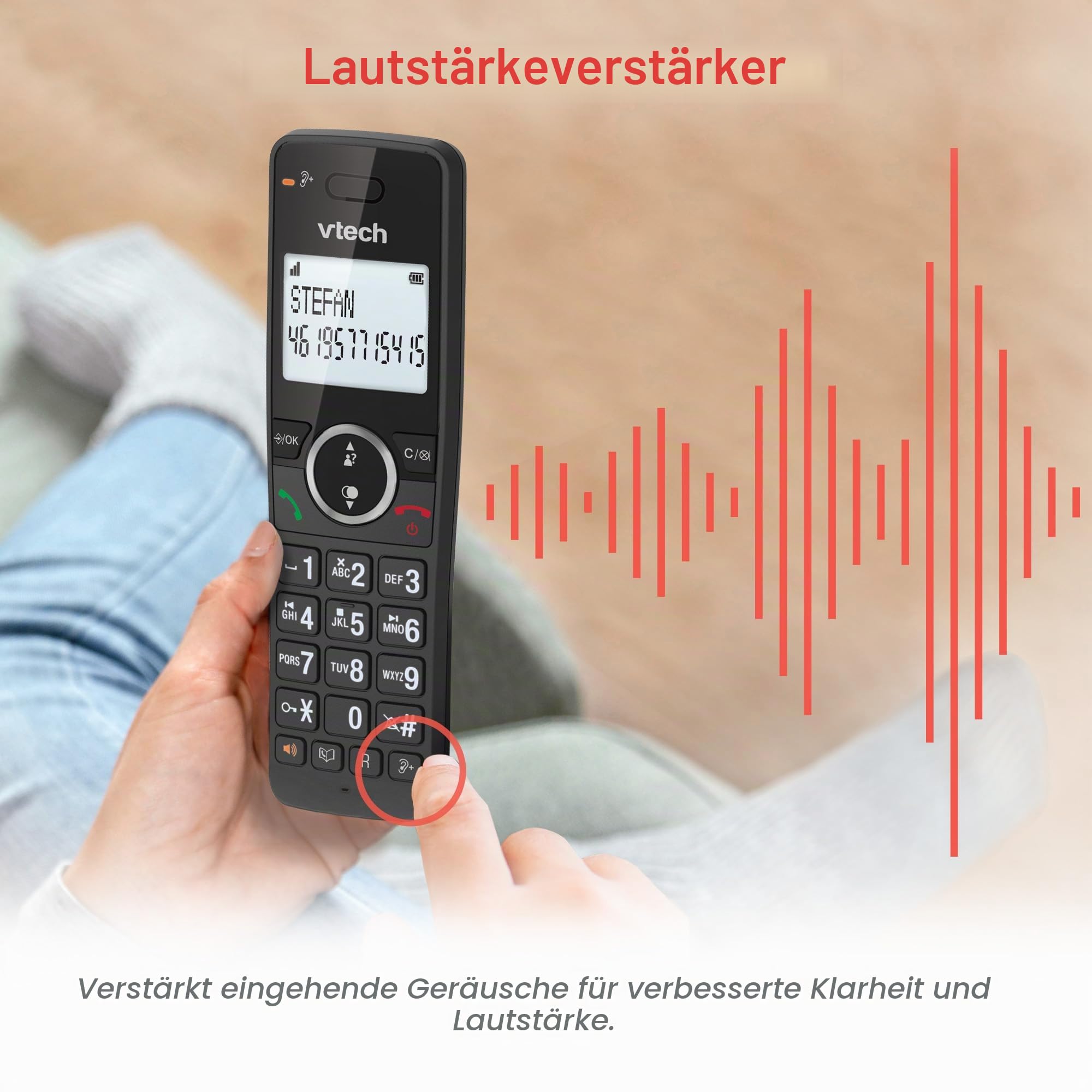 VTech Digitales Schnurlostelefon ES2051, doppelter Anrufbeantworter, Blocker für unerwünschte Anrufe
