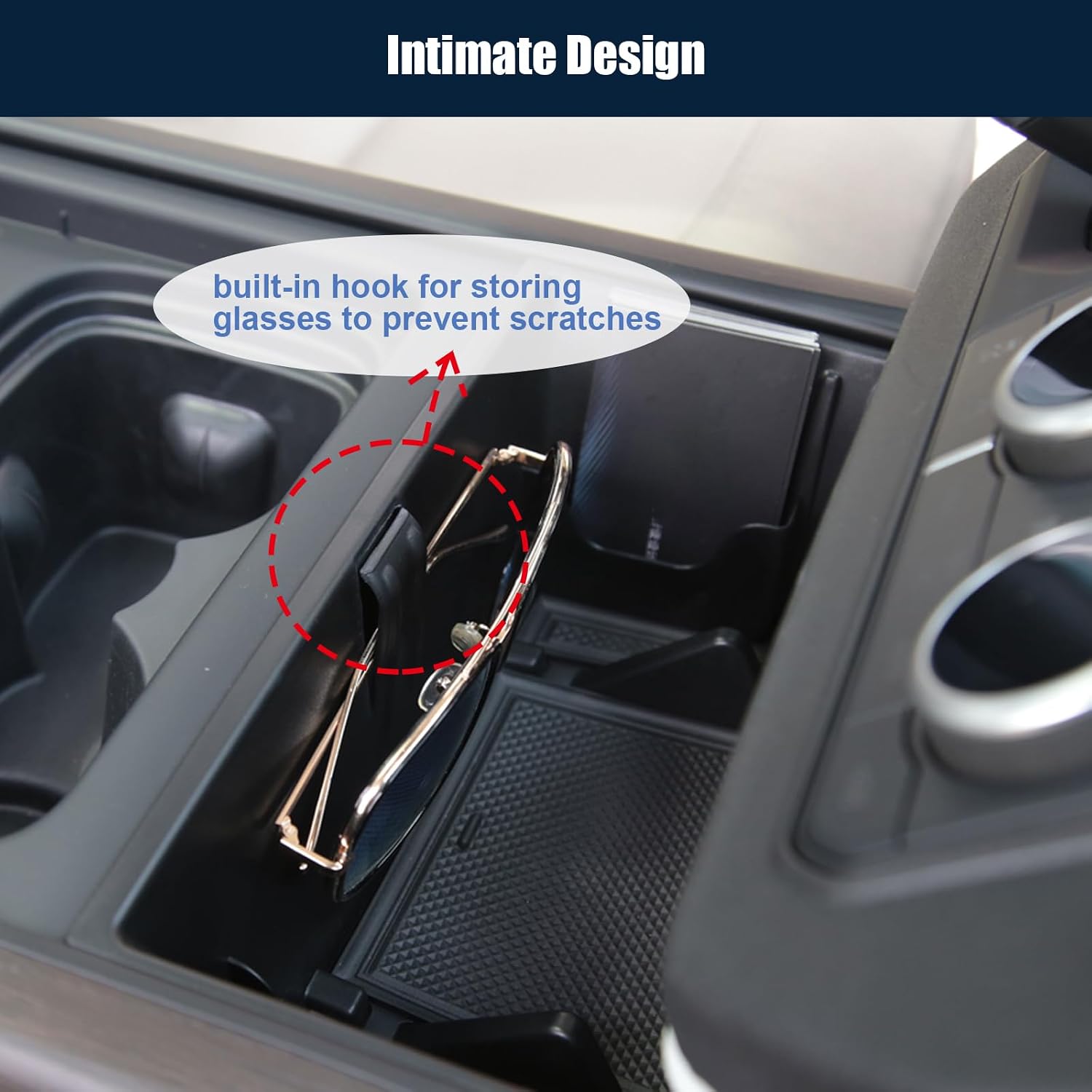 for Land Rover Defender 90 110 130 Accessories 2020-2024 Center Console Organizer Tray Storage Box with Phone Slot, Glasses Shelf