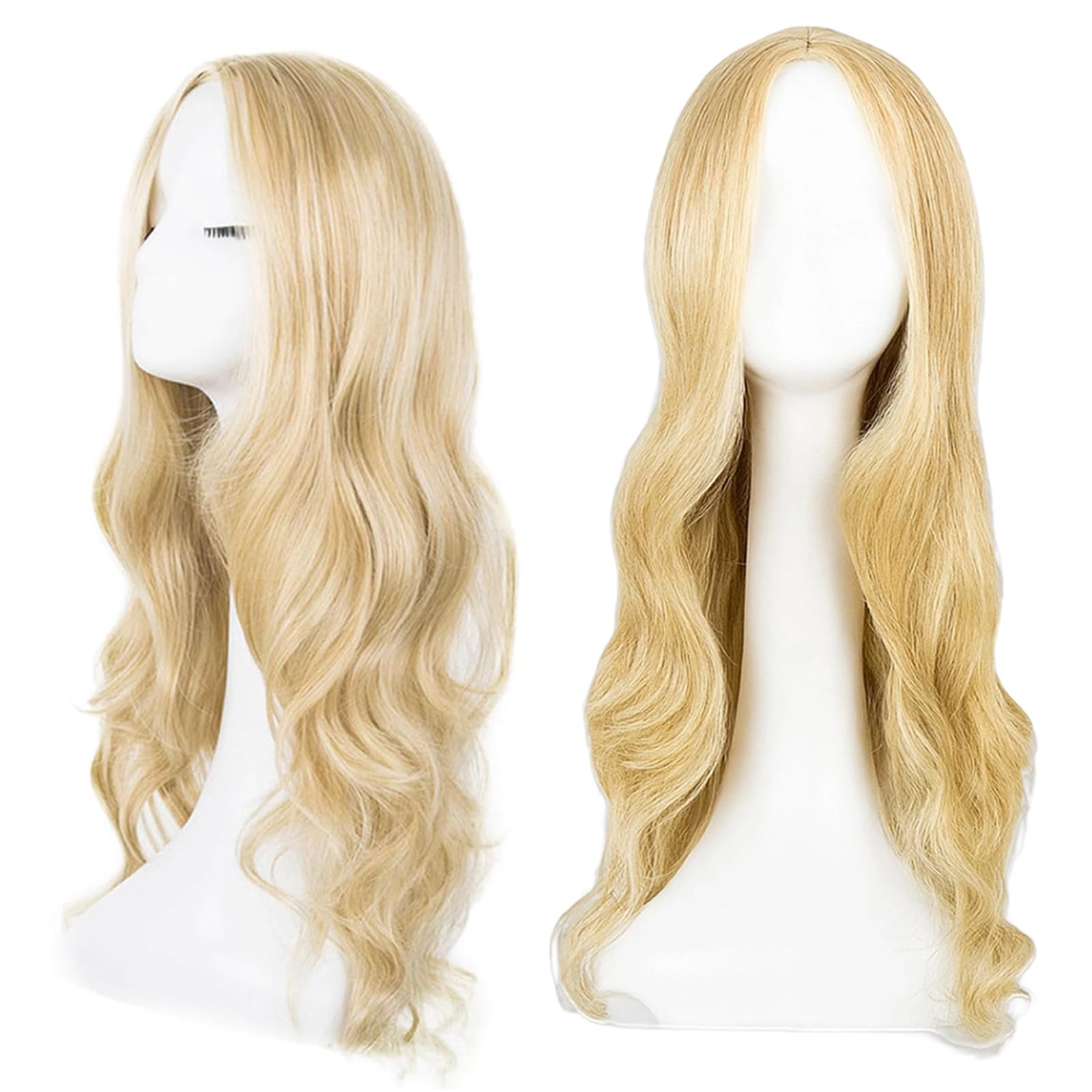 Blonde Wave Wig for Women 27'' Long, Curly Synthetic Hair, Elegant, Easy to Style, Perfect for Parties, Cosplay, Halloween and Everyday Fashion