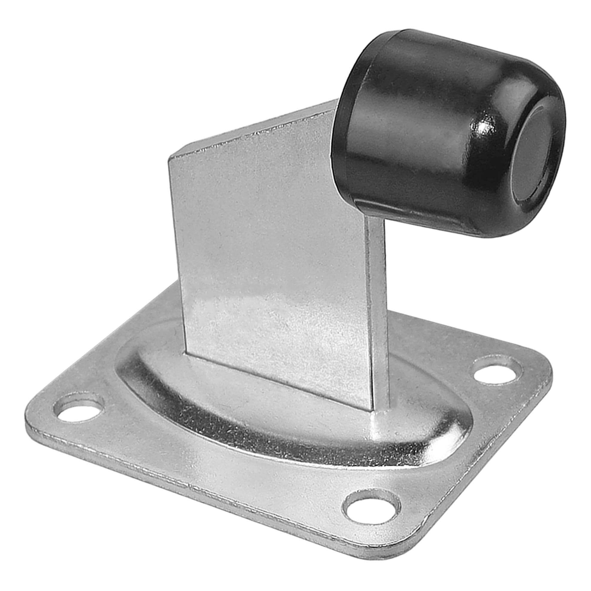 Gate Stopper with Rubber Buffer 100 x 80 mm for Rolling Gates Swing Gates and Heavy Doors Door Buffer Floor Stop Door Stopper White