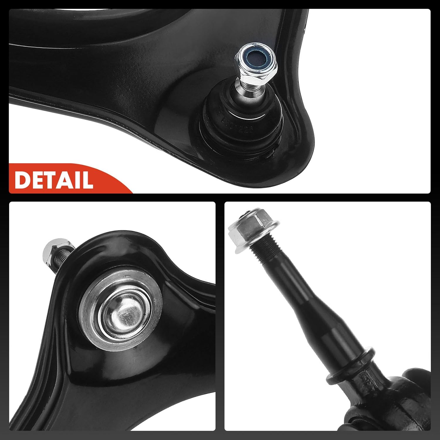 A-Premium 2 x Front Upper Control Arm, with Ball Joint & Bushing, Compatible with Dodge Avenger 95-00, Chrysler Sebring 95-00, Mitsubishi Eclipse 95-99, Galant 94-98