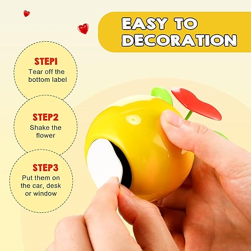 Miniatura 4 de Wettarn 8 Pack Solar Dancing Flower Toys with Butterfly, Bee, Swing Heart Solar Dancing Toys for Balcony Decor Dashboard Decorations Birthday