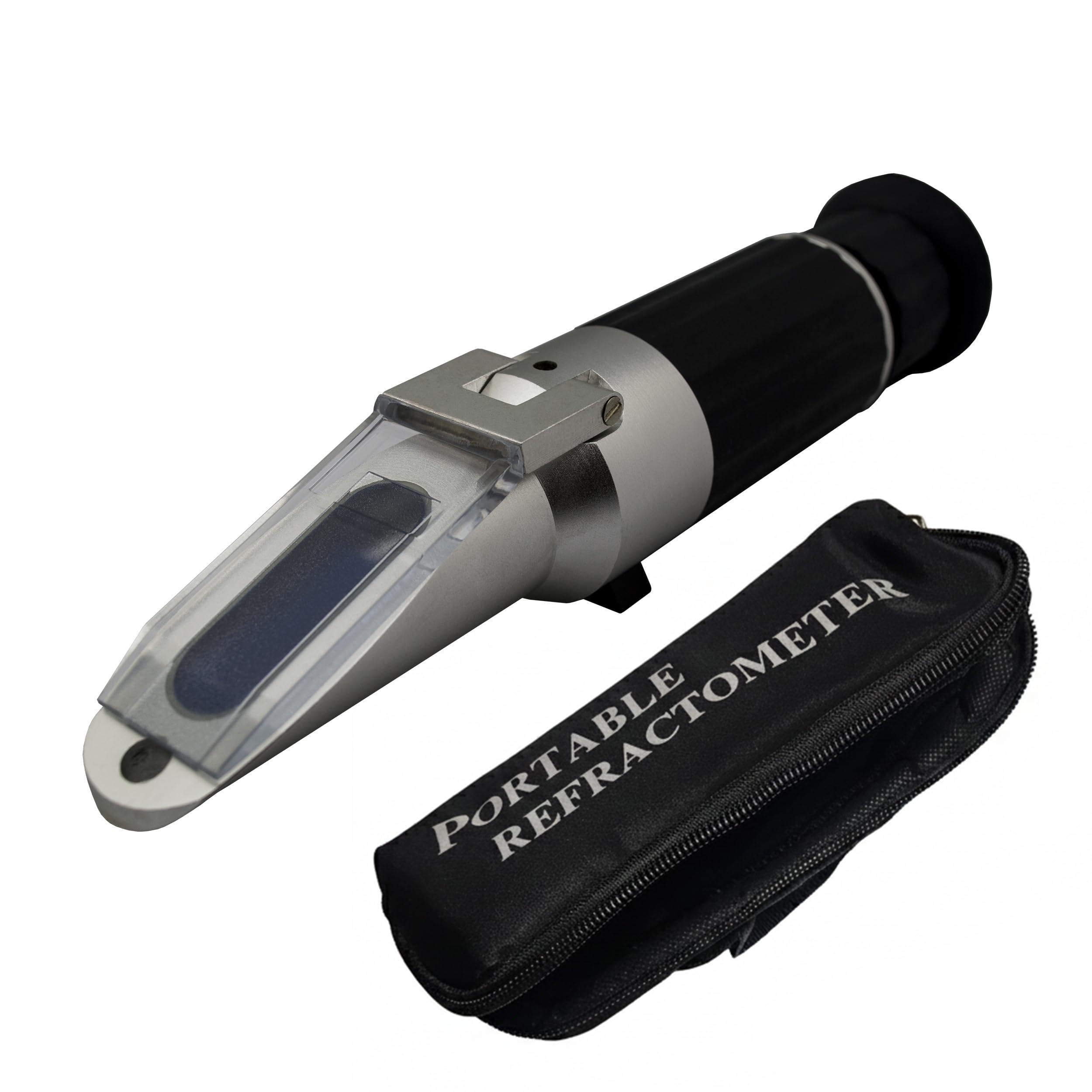Refractómetro analógico clínico de mano con ATC, herramienta de diagnóstico de 3 escalas para proteína de suero de gravedad específica de orina e índice de refracción, diseño profesional de metal